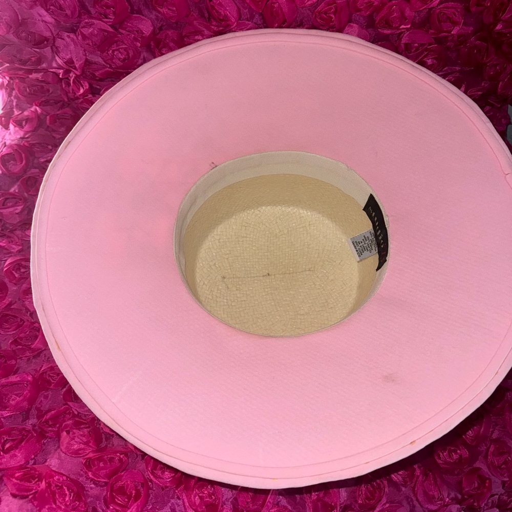 Elegant Pink Women's Hat Vintage Tea By Studio B - Picture 7 of 9